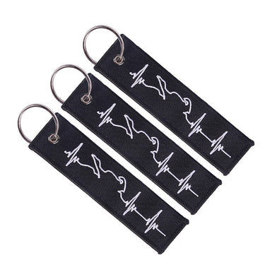 Embroidery Heartbeat Keychain THE AVIATOR